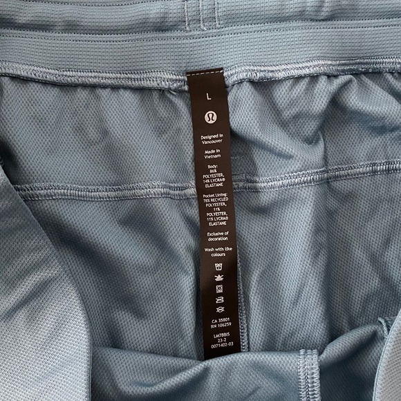Lululemon Men License to Train Short 7" LinerLess Utility Blue L - Picture 3 of 16